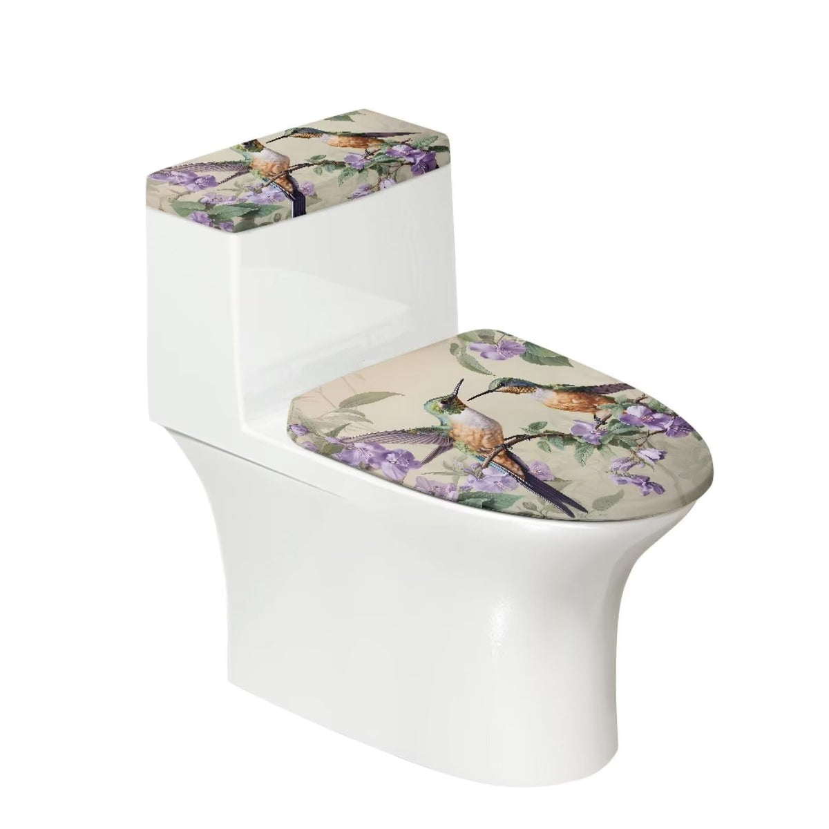 Gray Marble Toilet Cover Set 2 Pack Toilet Seat and Tank Lid Cover Replacement Universal with Elastic Bottom Easy to Clean Bathroom Home Indoor Decoration