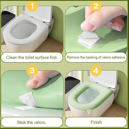 Waterproof Toilet Seat Cushion, 2026 New Toilet Seat Cover Pads, Reusable Waterproof EVA Toilet Seat Cushion, Padded Toilet Seat, Washable Toilet Cover Seat Pad for Home Hotel (4 Color)