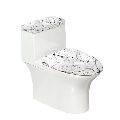 Gray Marble Toilet Cover Set 2 Pack Toilet Seat and Tank Lid Cover Replacement Universal with Elastic Bottom Easy to Clean Bathroom Home Indoor Decoration