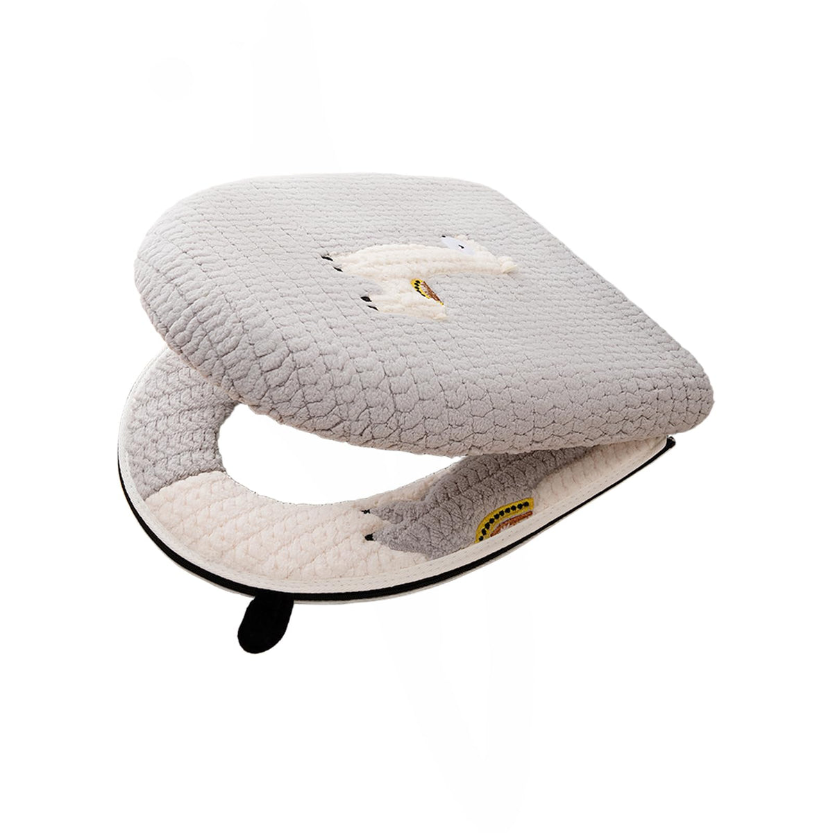 Warm Toilet Seat Cover with Handle for Bathroom (Pink Alpaca)