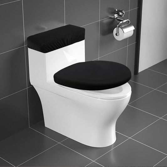 Toilet Lid Cover and Toilet Tank Lid Cover Set, Milk Silk Toilet Cover