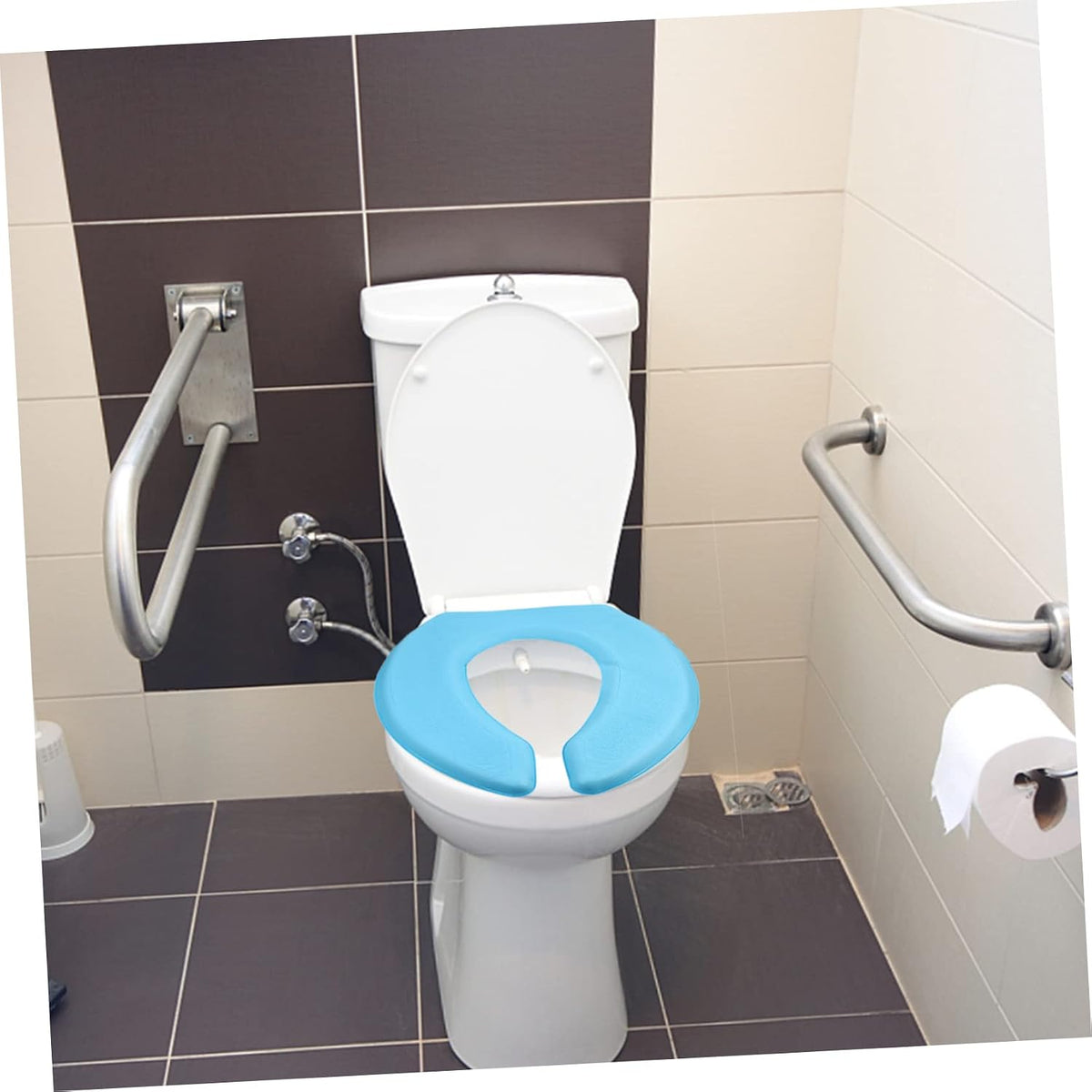 EVA Self-Adhesive Toilet Seat Cushion Thickened Waterproof Breathable Pad for Bathroom Universal Toilet Seat Cover Insulation Easy to Install