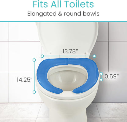 Vive Gel Toilet Seat Cushion Cover - Raised Padded Riser Cushion