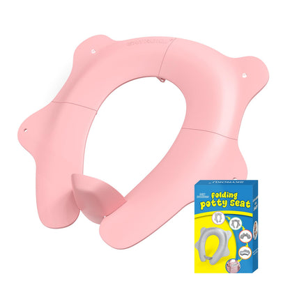 Travel Potty Seat for Toddler, Foldable Portable Potty Seat, BPA-Free Pink