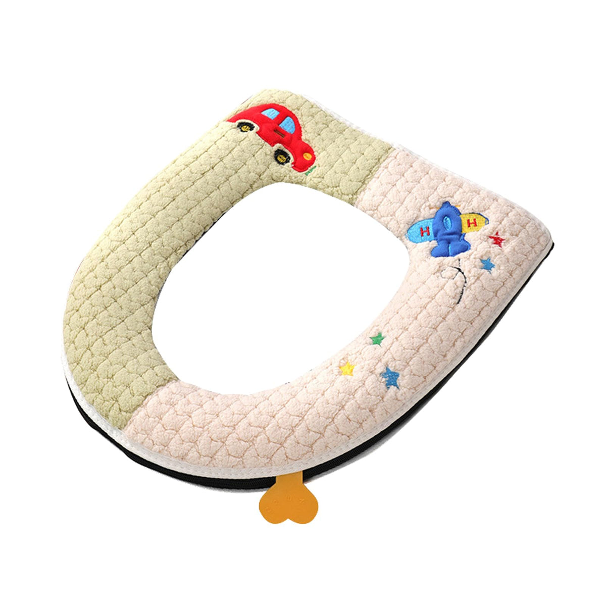 Warm Toilet Seat Cover with Handle for Bathroom (Pink Alpaca)