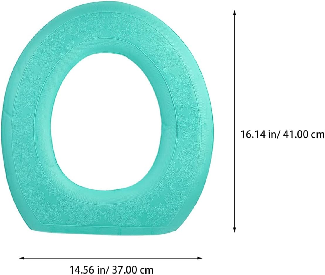 Toilet Seat Cover Pad Sticker,Soft Toilet Seat Cushion Pad Universal with Self-Adesive Design for Bathroom (Light Green)