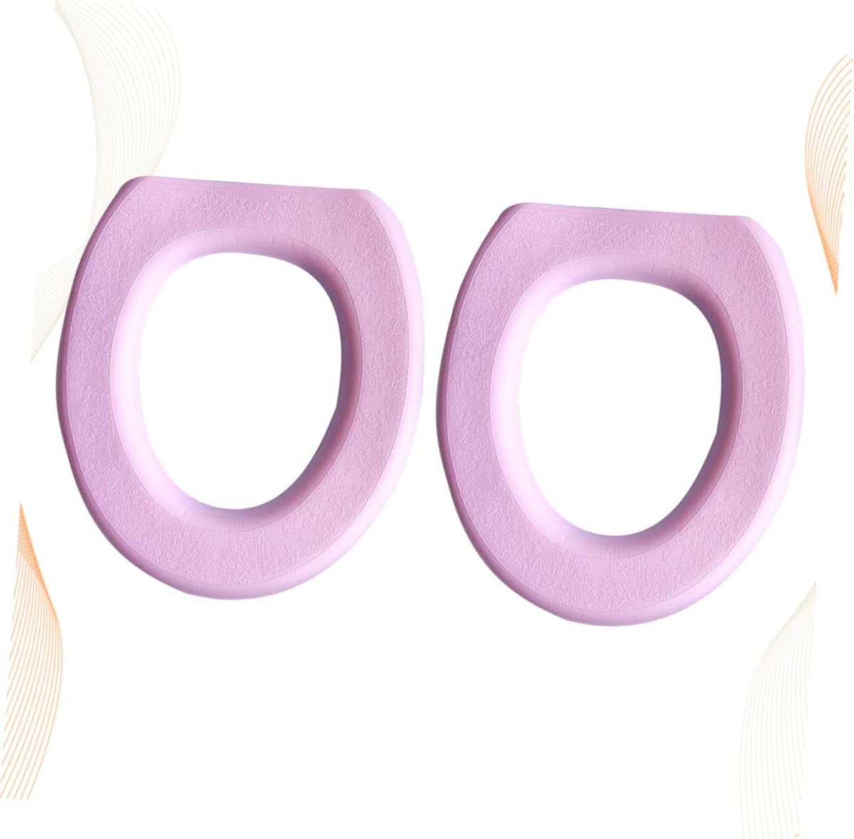 ULTECHNOVO 2Pcs Thick Eva Toilet Seat Cover Pads Practical Sticky Toilet Mat for Home Bathroom Use Pink Comfortable and Washable Toilet Cushion Pad