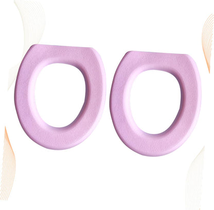 ULTECHNOVO 2Pcs Thick Eva Toilet Seat Cover Pads Practical Sticky Toilet Mat for Home Bathroom Use Pink Comfortable and Washable Toilet Cushion Pad