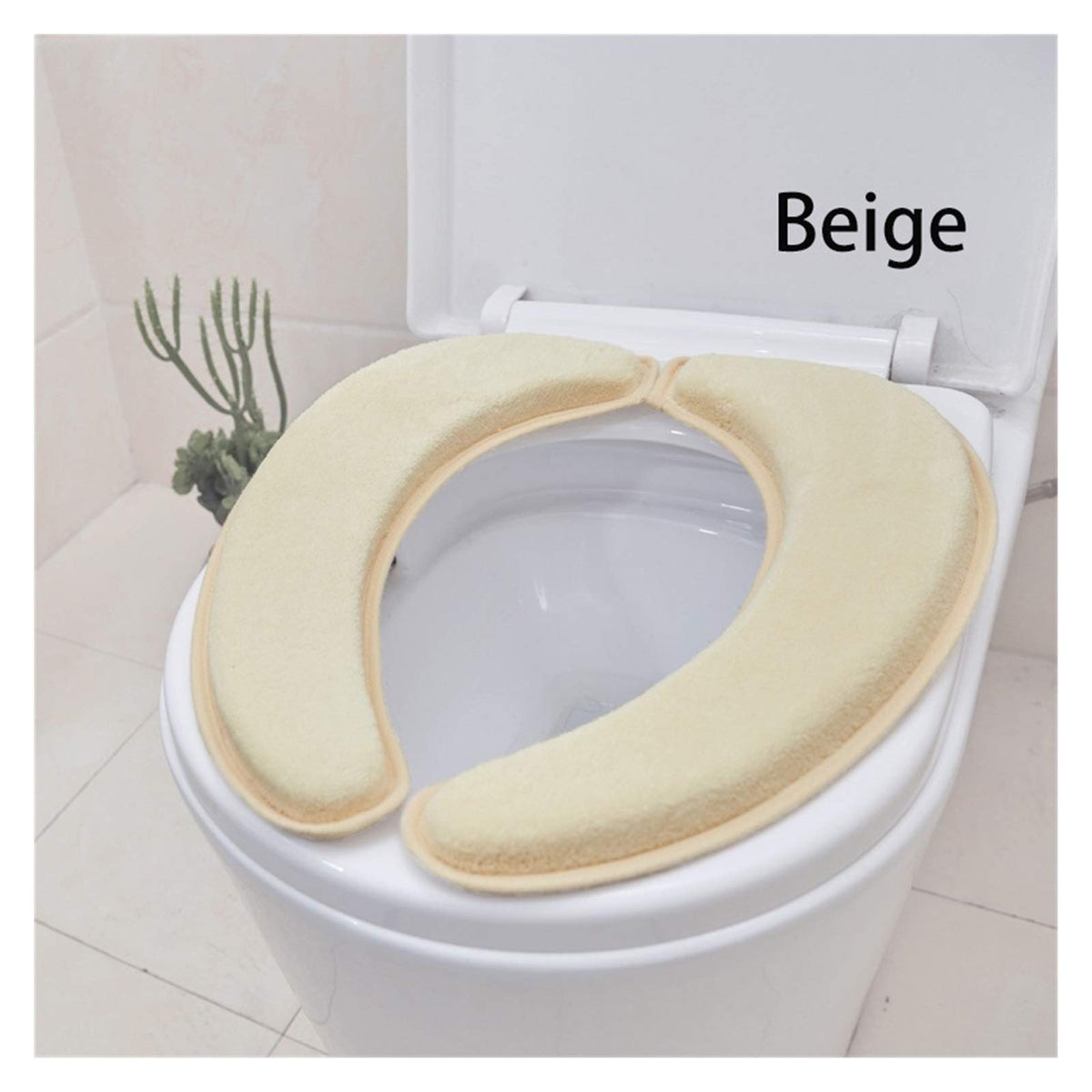 Extra thick Warm Soft Toilet Cover Seat Lid Pad Closestool Protector Bathroom Accessories Set Sticky Toilet Seat Cover Mat (Color : Rose Pink)