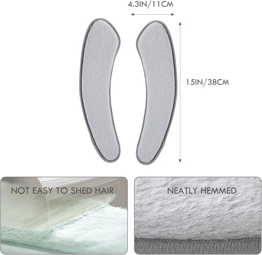 Thick and Warm Toilet Seat Cushion Cover - with Sticky Toilet Seat Cushion - Washable and Reusable Mat for Winter - Double Flap Separation, TPR Back Adhesive, Soft and Protective (Grey)