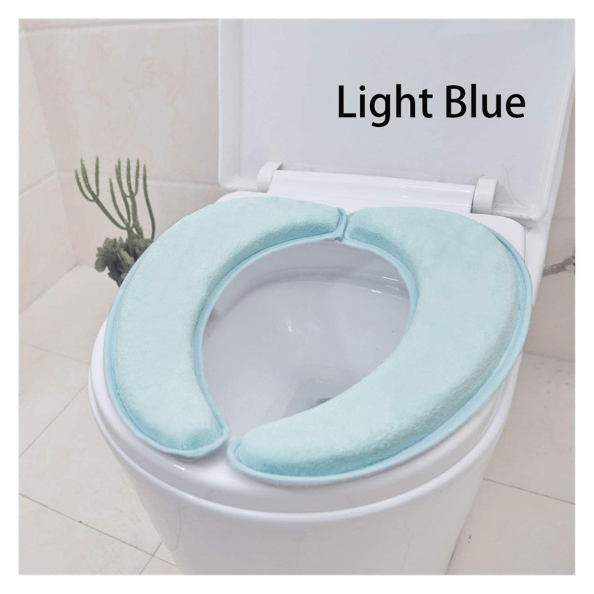 Extra thick Warm Soft Toilet Cover Seat Lid Pad Closestool Protector Bathroom Accessories Set Sticky Toilet Seat Cover Mat (Color : Rose Pink)