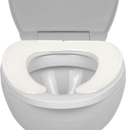 Vive Gel Toilet Seat Cushion Cover - Raised Padded Riser Cushion for Elongated, Standard, and Commode Chairs- Seat Warmer Pressure & Pain Relief Comfort- Adhesive Donut Pad for Elderly, Seniors