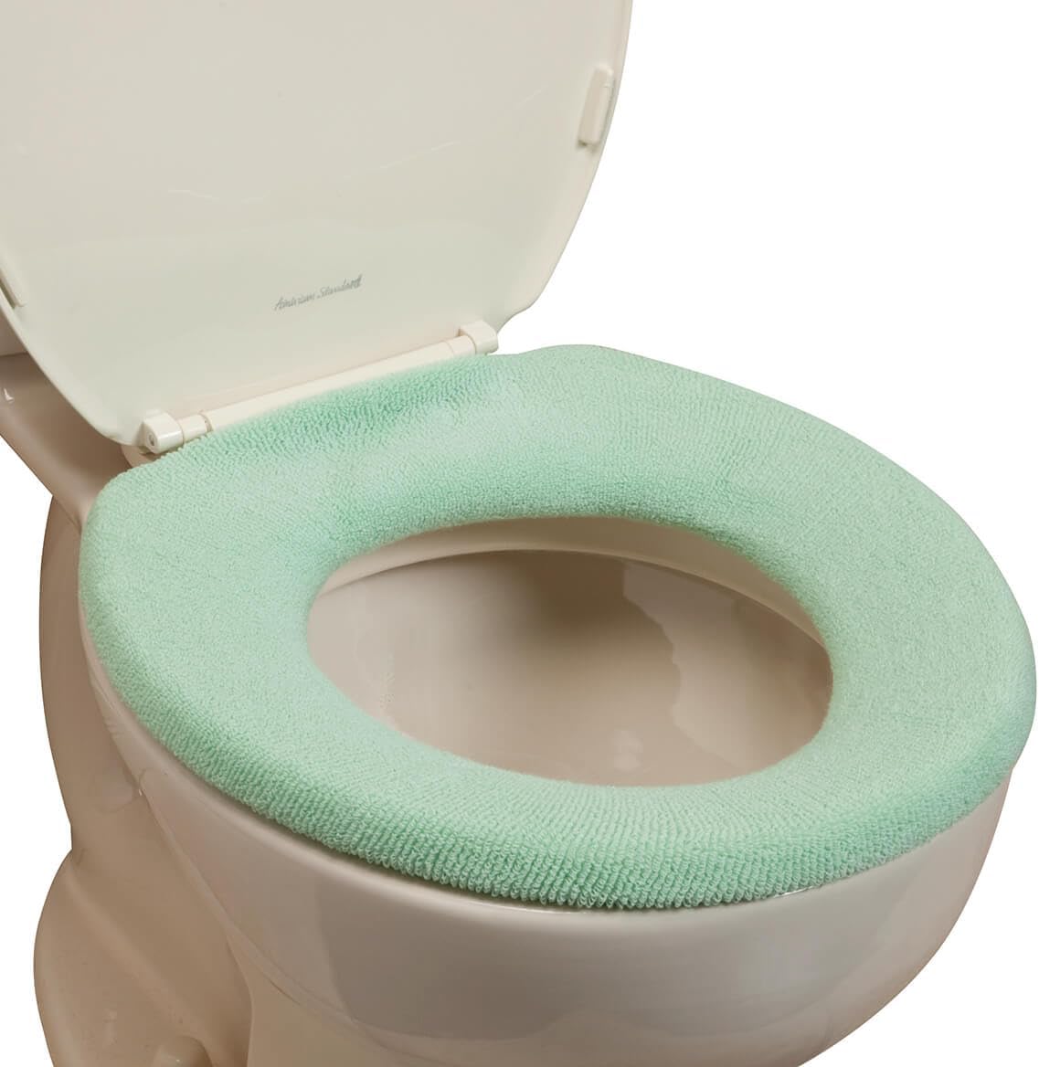 Elastic Cushioned Toilet Seat Cover Universal Fit White