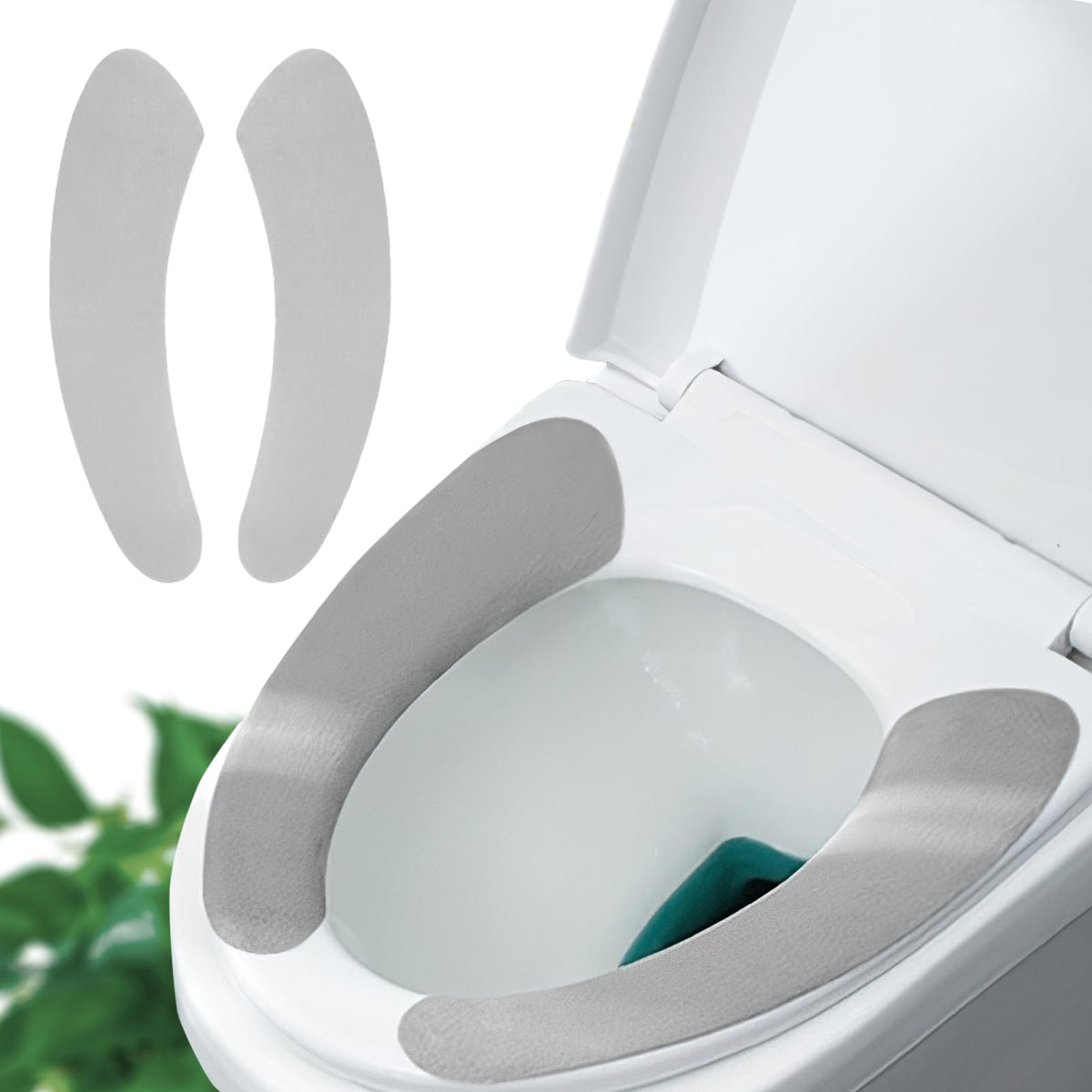 Thin and Warm Toilet Seat Cover Pad – Self-Adhesive, Adjustable and Cut-to-Fit, Comfortable and Easy to Clean, Perfect for Home Bathrooms (Blue)