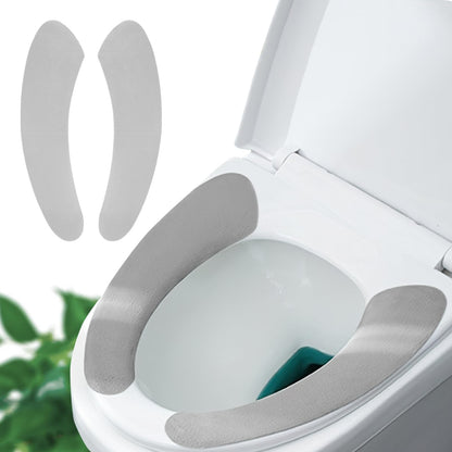 Thin and Warm Toilet Seat Cover Pad – Self-Adhesive, Adjustable and Cut-to-Fit, Comfortable and Easy to Clean, Perfect for Home Bathrooms (Blue)