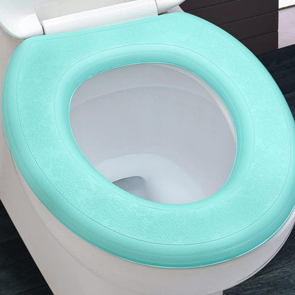 2pcs Eva O-Shaped Toilet Seat Pads Thicken Sticky Washable Comfortable Seat Covers for Home Bathroom
