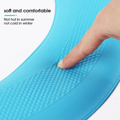 Reusable Toilet Seat Cover Pads, EVA Waterproof Sticky Stretchable Toilet Seat Cushion, 14.9" x 16.14" Green