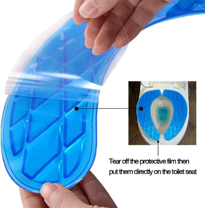Gel Toilet Seat Cover, Toilet Seat Cushion, Toilet Cover Portable and Washable Toilet Seat Cover Universal, Washable, for Standard U Shape Toilet Seats (Blue)