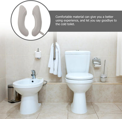 2 Pairs Waterproof Toilet Seat Cushion Pads with Eva Material, Practical and Comfortable Bathroom Toilet Seat Covers, Adhesive and Non-slip, Suitable for Home Use,