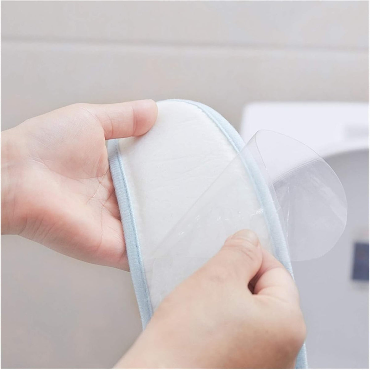 Extra thick Warm Soft Toilet Cover Seat Lid Pad Closestool Protector Bathroom Accessories Set Sticky Toilet Seat Cover Mat (Color : Rose Pink)