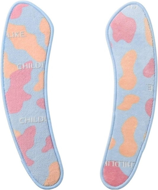 1 Pairs Universal Flannel Toilet Seat Covers Washable Sticky Soft Toilet Mats Winter Anti-Icing Warm Pad Bathroom Accessories (Color : Large Colorful)