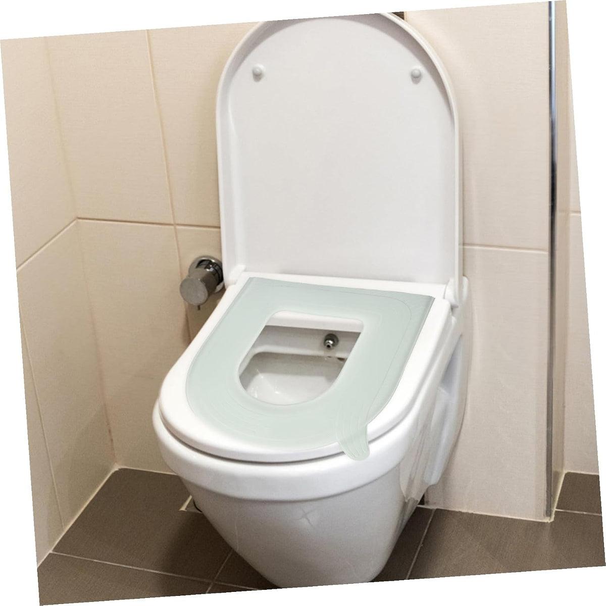 Toilet Seat Cushion Self-Adhesive Pad Thick Eva Bathroom Cushion for Comfort Stylish Design for Winter Use Non-Slip for Elderly Care Green U-Shaped