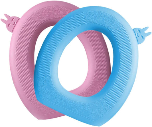 Kisangel 2pcs Blue Eva Waterproof Toilet Seat Cushion Pad Simple Reusable