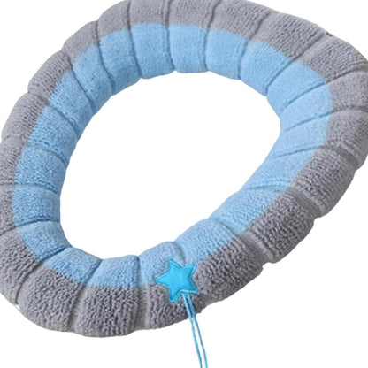 Warm Toilet Seat Cover - Washable Cloth, Soft Bathroom Comfort Cushion Pad