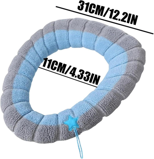 Warm Toilet Seat Cover - Washable Cloth, Soft Bathroom Comfort Cushion Pad