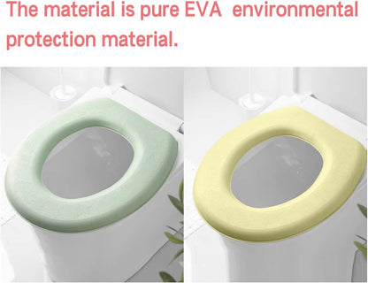 Toilet Seat Cover Warmer, Toilet Seat Cushion, O-Shaped Scrubbable Wash.（ Deep Ocean Blue 2 Pcs）