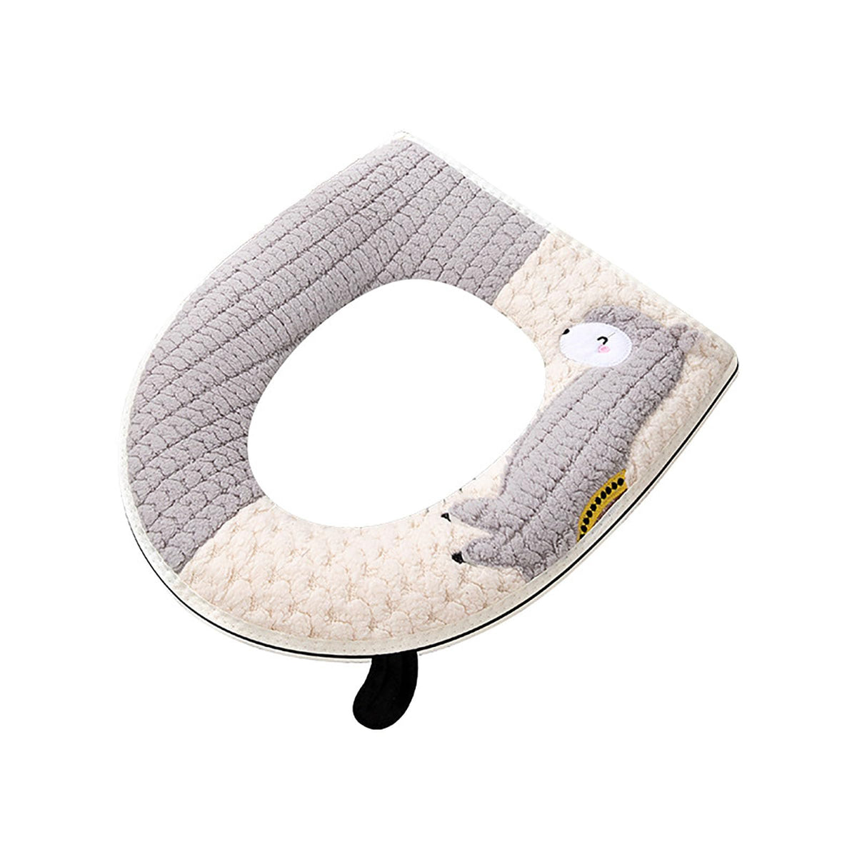 Warm Toilet Seat Cover with Handle for Bathroom (Pink Alpaca)