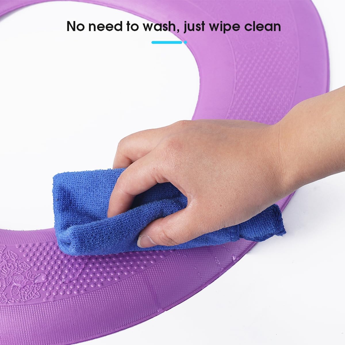 Reusable Toilet Seat Cover Pads, EVA Waterproof Sticky Stretchable Toilet Seat Cushion, 14.9" x 16.14" Green