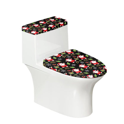 White Marble Lid Cover and Toilet Tank Lid Cover Set of 2,Modern Marble Print Toilet Decoration Replacement Novelty Decorations for Bathroom Accessory Fit Most Round Elongated and Oblong