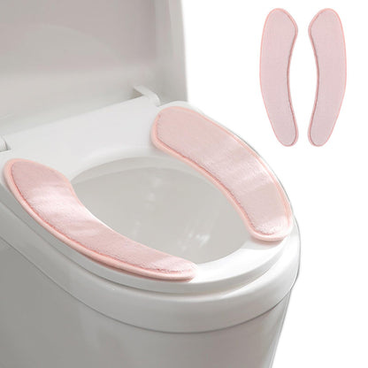 Thick and Warm Toilet Seat Cushion Cover - with Sticky Toilet Seat Cushion - Washable and Reusable Mat for Winter - Double Flap Separation, TPR Back Adhesive, Soft and Protective (Grey)
