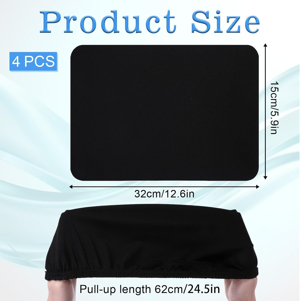 4 Pcs Toilet Tank Cover Lid, Toilet Tank Lid Toilet Top Cover, Comfortable Bathroom Tank Cover Replacement with Elastic Bottom, Washable Soft Toilet Tank Lid Cover Fit Different Sizes(4 Colors)
