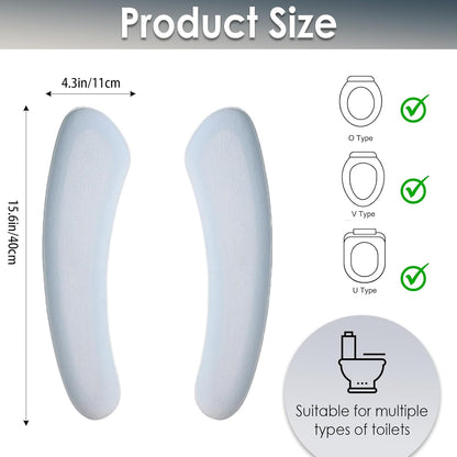 Thick and Elastic Toilet Seat Cover – Washable & Reusable with Double-Sided Hook and Loop Fastener for Easy Attachment – Cushioned Mat with Thick Sponge for Extra Comfort (Blue)