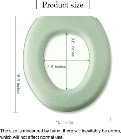 Toilet Seat Warmer, Elongated Toilet Seat Cover, Padded Toilet Seat Cushion, O-shaped Washable or Portable Toilet Lid Tank Cover.（Cartoon Panda 2 Pcs）