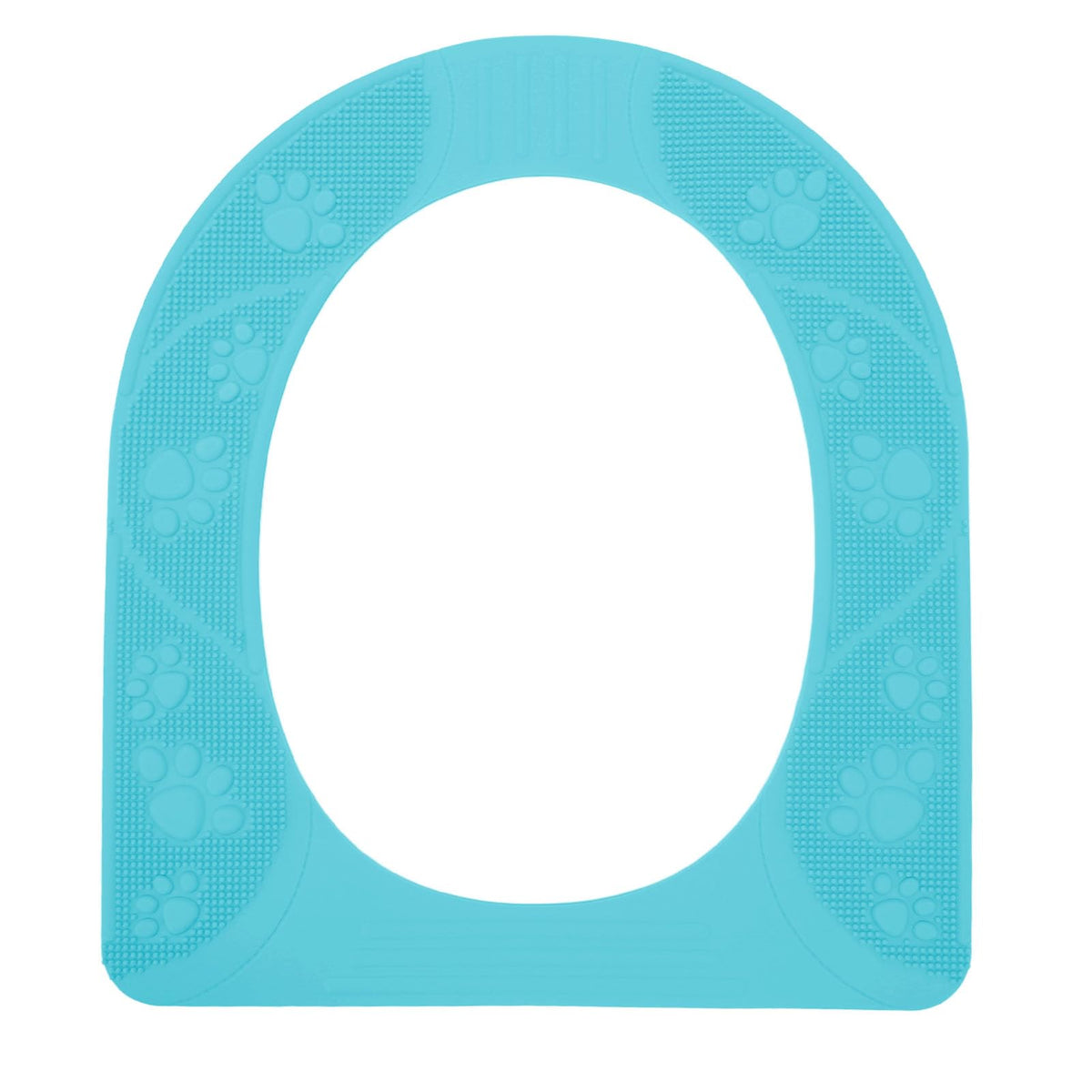 Universal Toilet Seat Cover, Washable Silicone Non Slip Toilet Seat Cover Pad for Bathroom, Four Season Use (Sky Blue)