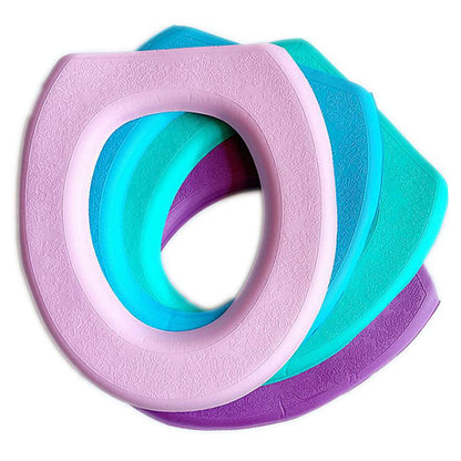 Garneck EVA O-Shaped Toilet Seat Cover Pad Thickened Waterproof Washable Sticky Toilet Mat for Bathroom Soft and Comfortable Seat Cover for Home Use