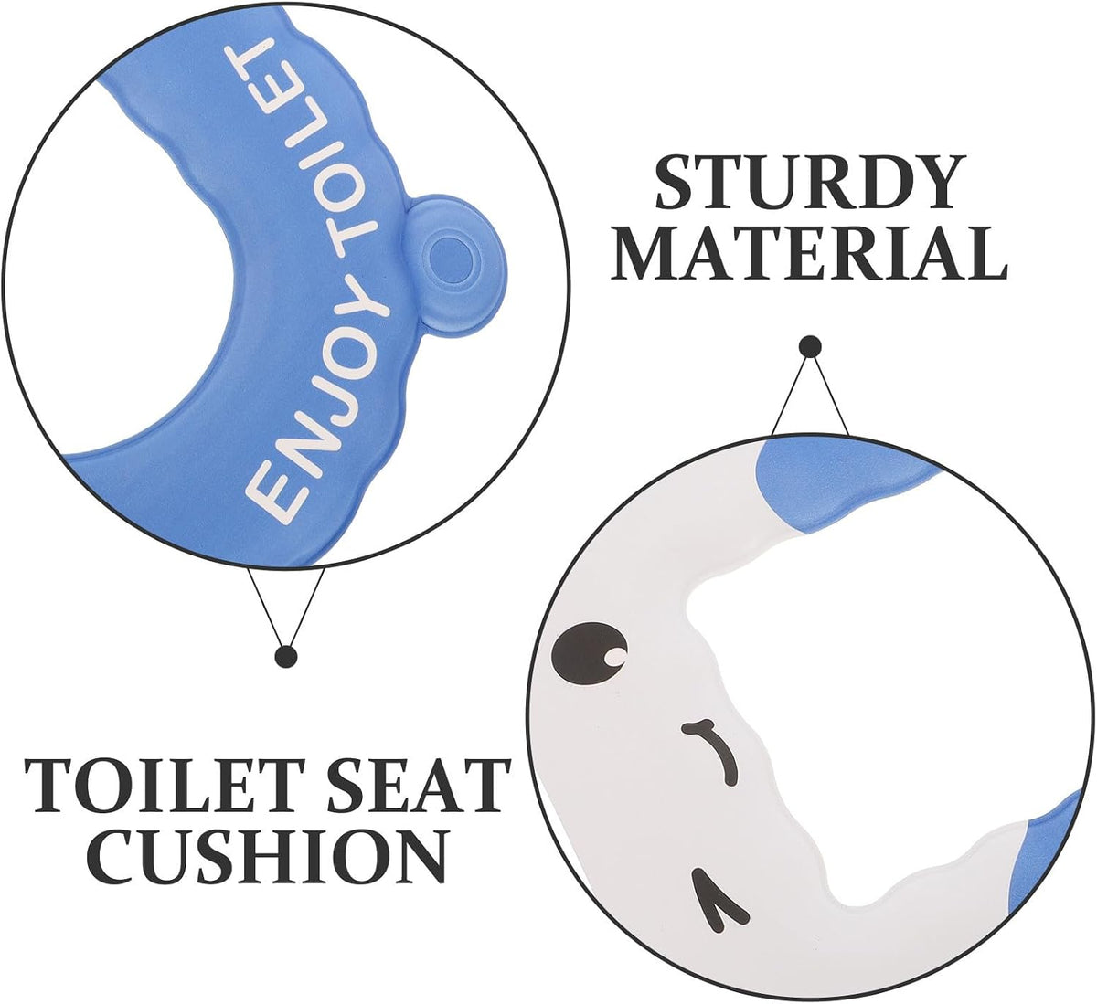 Didiseaon Thicker Eva Toilet Seat Cushion with Adhesive for Home Use Washable Reusable Bathroom Pad Providing Comfort Warmth Protection and Pressure Relief in Winter