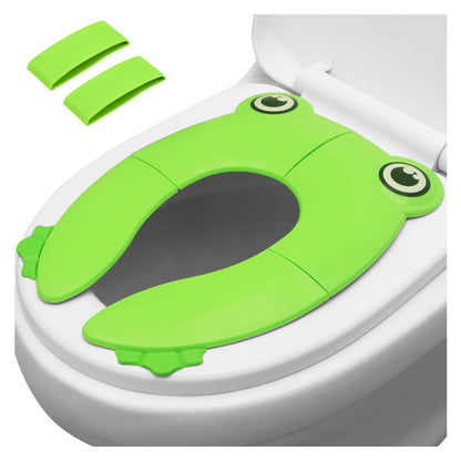 PandaEar Toilet Seat Cover | Folding Travel Toilet Seat for Children and Potty Training | Portable Silicone Toilet Seat for Toddlers, Boys & Girls with Non-Slip Silicone Pads -Panda