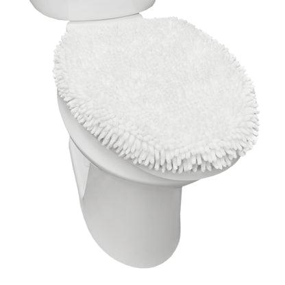 Town & Country Basics Chenille Toilet Lid Cover, Plush Soft Washable, Blue