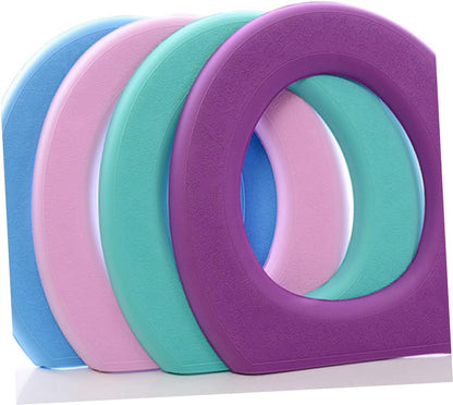 2pcs Colorful Toilet Seat Cover O-shaped Toilet Seat Cover Toilet Seat Pads