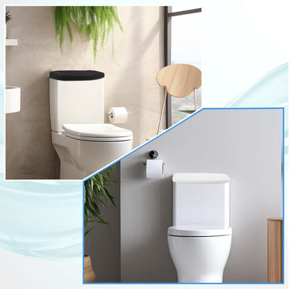 4 Pcs Toilet Tank Cover Lid, Toilet Tank Lid Toilet Top Cover, Comfortable Bathroom Tank Cover Replacement with Elastic Bottom, Washable Soft Toilet Tank Lid Cover Fit Different Sizes(4 Colors)