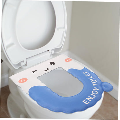 Toddmomy Eva Toilet Seat Pad Cushion Cover Washable Water Absorbent Mat for Bathroom Senior-Friendly Thicker Showerproof