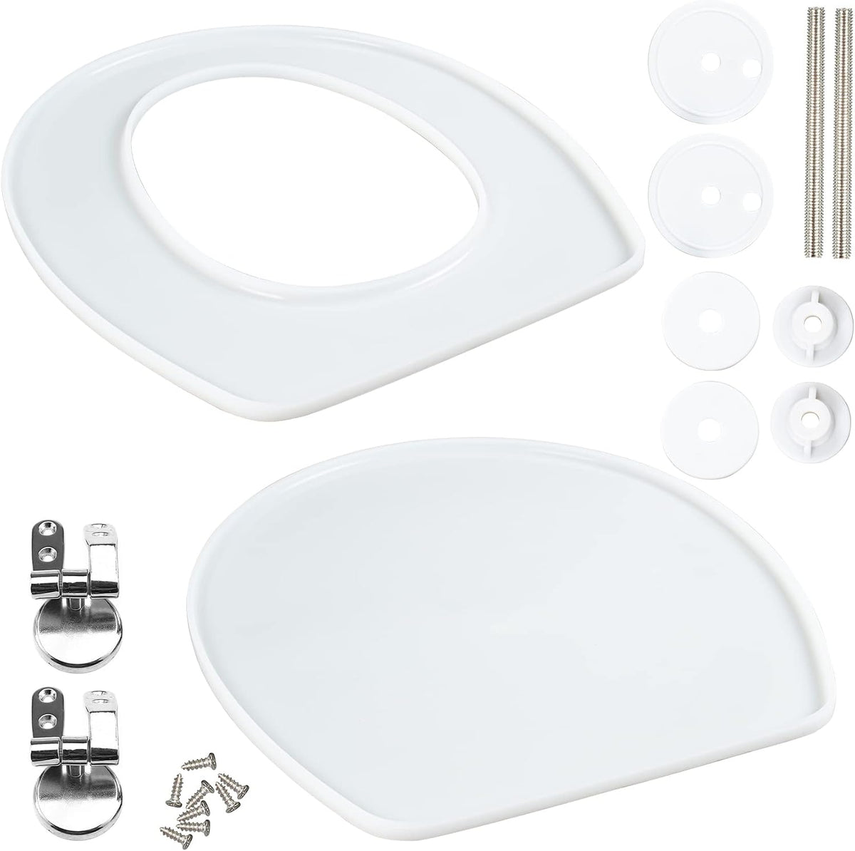 Epoxy Resin Silicone Molds Set Round Toilet Seat with Slow Close Hinges Never Loosen Heavy Duty Easy Clean 14 Inch Lid Cover