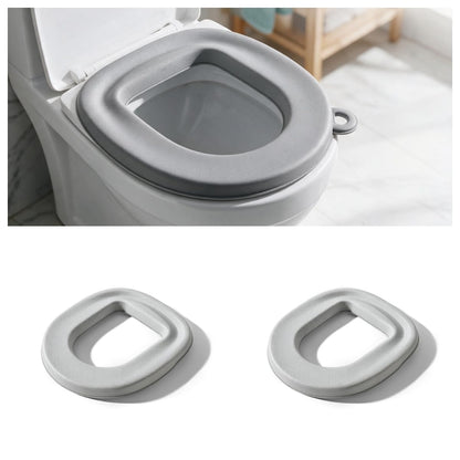 Waterproof Toilet Seat Cushion,New Toilet Seat Cover Pads, Reusable Waterproof EVA Toilet Seat Cushion, Padded Toilet Seat, Washable Toilet Cover Seat Pad for Home Hotel (2pc Gray)