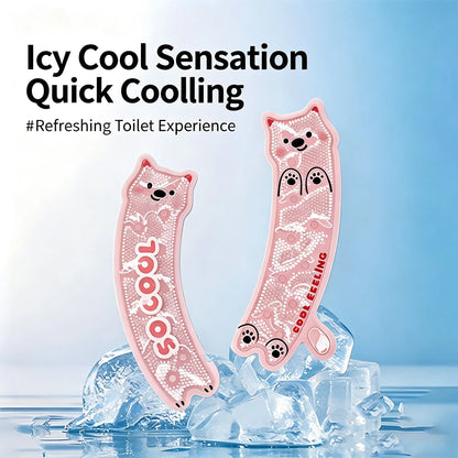 Cool Gel Toilet Seat Pad, Summer Non-Sticky Waterproof Adhesive Toilet Liner, Essential Summer Toilet Mat, No Wash Required, Comfortable & Hygienic
