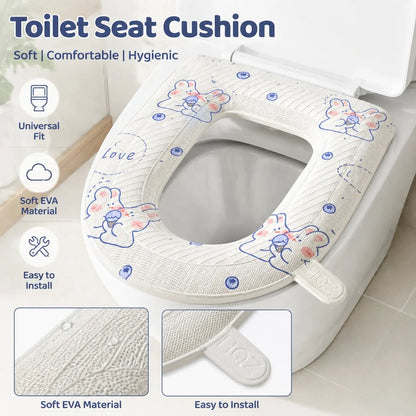 3-Pack Universal Toilet Seat Cushion, Soft Eva Padded, Waterproof, Easy Clean, Fits Most O/v/u Shape Toilets, Bathroom Seat Pad, Toilet Seat Covers for Bathroom