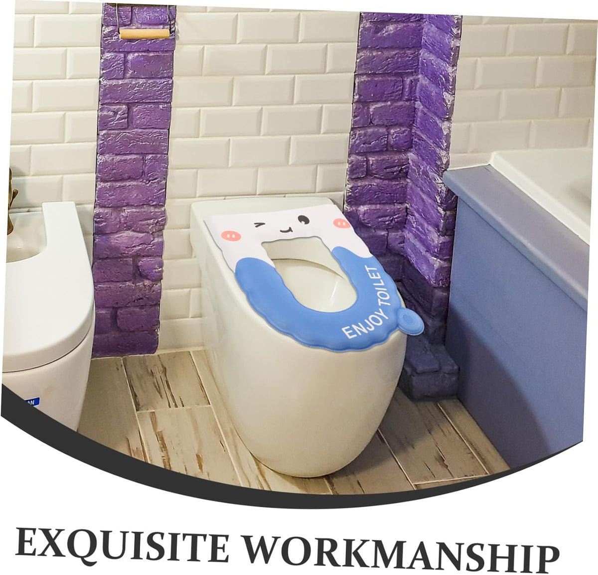 Toyvian Toilet Seat Covers Washable Eva Pad Water-Resistant Mat Multi-use Bathroom Seat Cover Senior-Friendly Thicken